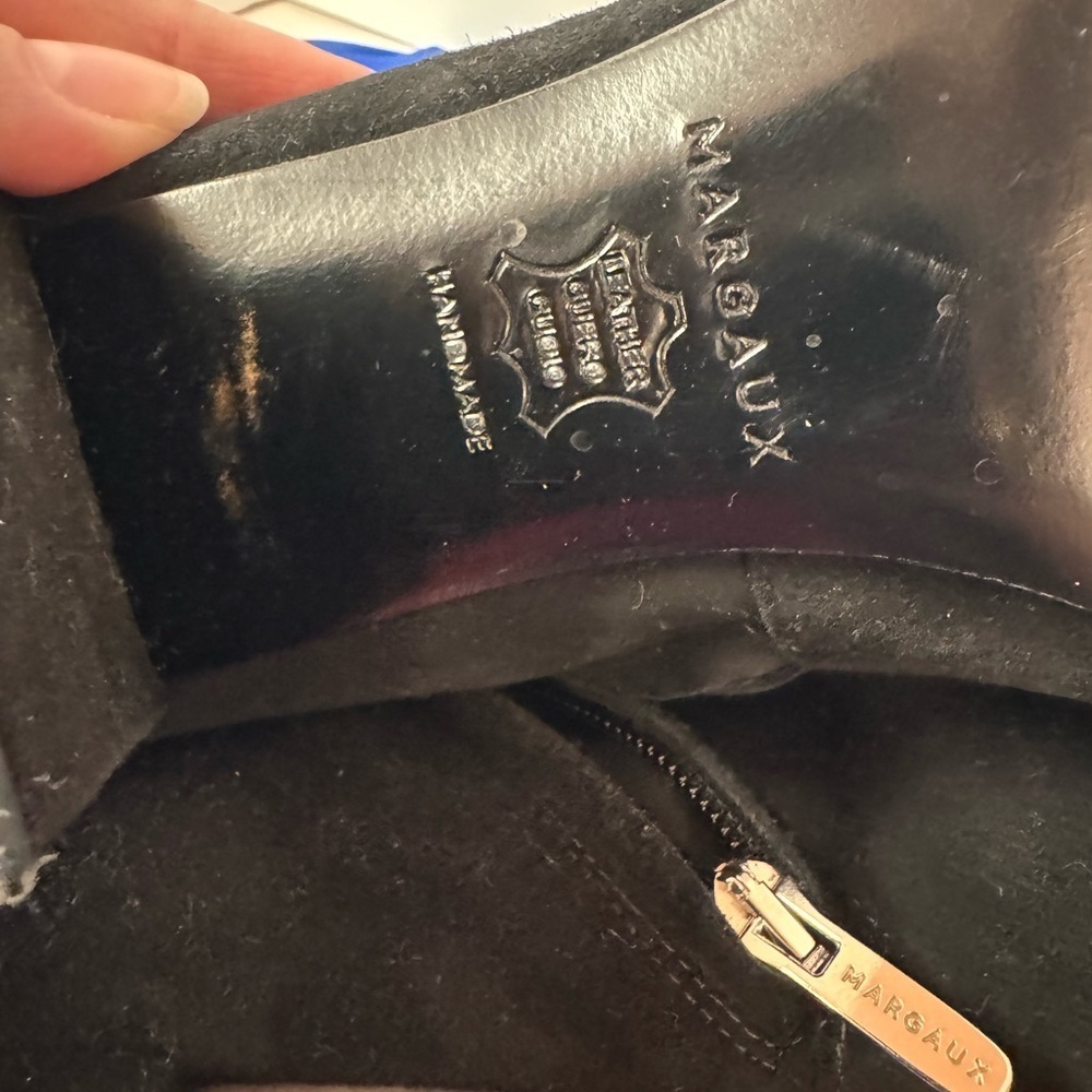 Margaux Black Suede Ankle Booties - Picture 9 of 11